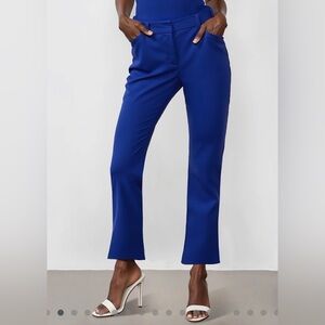 NY & CO Blue Purple Stretch Mid Rise Women's Tailored Dress Pant Slacks Trousers